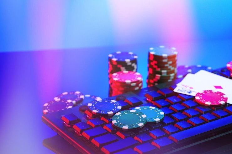 Live dealer blackjack table with multi-camera broadcast